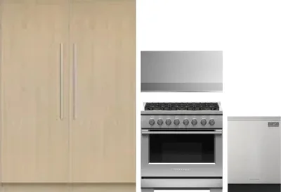 5 Piece Package Includes Refrigerator, Freezer, Range, Hood And Dishwasher